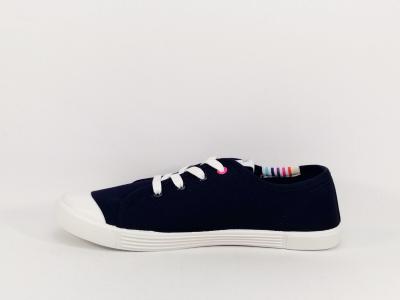 Tennis en toile marine à pas cher LITTLE MARCEL en destockage marcial femme