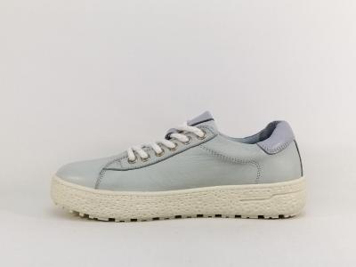 Basket ultra confortable femme cuir souple bleu ciel destockage marque COTEMER edora à pas cher