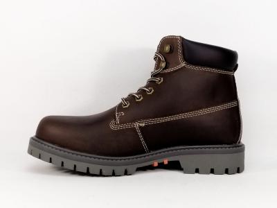 Boots homme cuir marron de travail résistante et confort DOCKERS 53AX003 à lacets