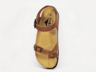 Sandale femme confortable cuir souple marron PLAKTON cp zomba cuero fabrication Espagne