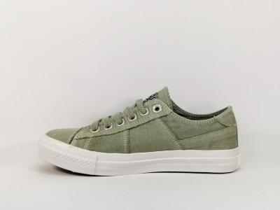 Tennis femme en toile kaki BANANA MOON Ratisse à pas cher