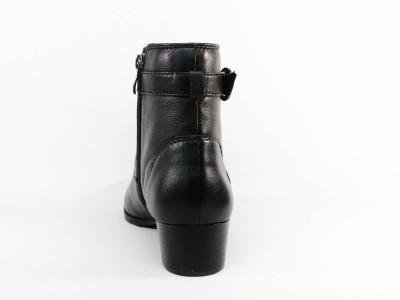 Bottine femme cuir souple noir grand confort pieds larges et sensibles CAPRICE 25420 largeur H