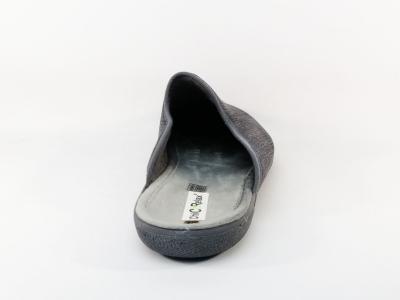 Chausson homme grande taille mule velours gris CHIC & RELAX avesto