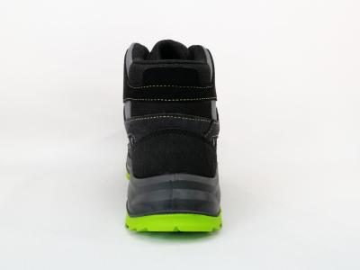 Chaussures randonnée homme imperméable montante cuir noir vert destockage GARSPORT mikeno mid