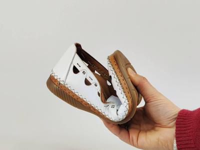 Mocassin femme cuir très souple blanc, originale et confortable PEDRO TORRES 10206VIT1