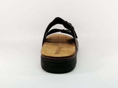 Mule homme confortable marron semelle cuir amovible à pas cher ROADSIGN izo