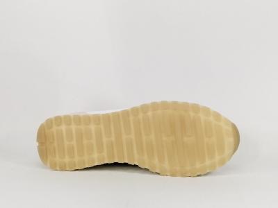 Basket grand confort femme pieds larges CAPRICE 23716 cuir souple blanc