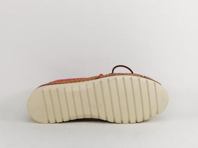 Chaussure femme cuir souple originale et confortable mocassin rouge PEDRO TORRES 21171302