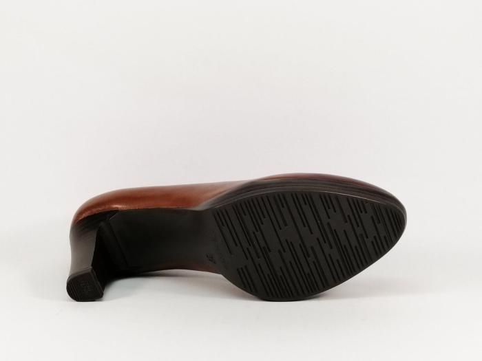 escarpins camel cuir