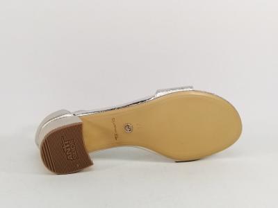 Sandale femme TAMARIS 28295 chic petit talon carré et arrière fermé platinum vegan