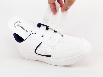 Basket blanche à scratch homme pas cher COMPLICES frollo confortable tendance