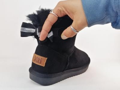 Boots fourrée noire fillette femme confortable et tendance destockage XTi 57329 à pas cher