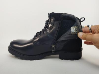 Bottine homme cuir noir chic et confortable destockage ROADSIGN grima tendance