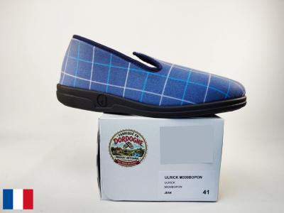 Charentaise été homme pantoufle légère coton toile pieds sensibles made in France BOSSI ulrick