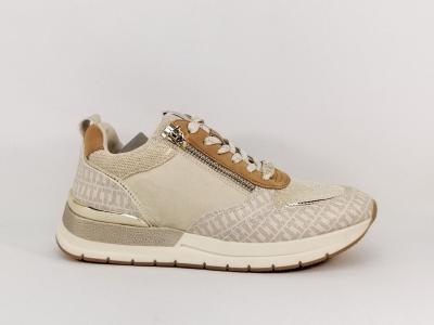 Basket tendance vegan beige TAMARIS 23732 destockage à pas cher femme
