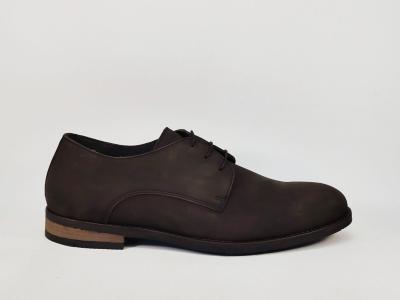 Chaussure chic homme grande taille derby cuir marron destockage STORM bariello à pas cher