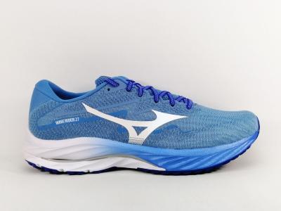 Chaussures running homme destockage MIZUNO wave rider bleu confortable à pas cher