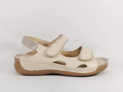 Sandale femme confortable à scratch CINK ME DM56-7 grande pointure beige