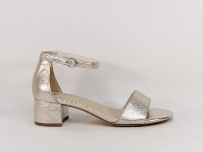 Sandale femme TAMARIS 28295 chic petit talon carré et arrière fermé platinum vegan