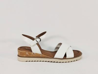 Sandales blanche femme TAMARIS 28106 compensée chic et confortable