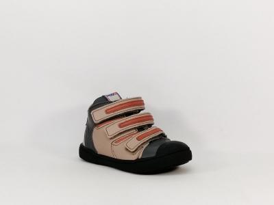 Basket montante ultra résistante en cuir à velcro destockage MOD8 kenny garçon bébé