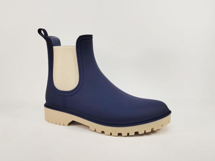 Bottine de pluie femme chic et confortable bleu marine à pas cher MORAN'S xadette
