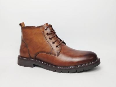 Bottine homme cuir camel souple confortable chic destockage LONDONS LIFE 162675 � pas cher