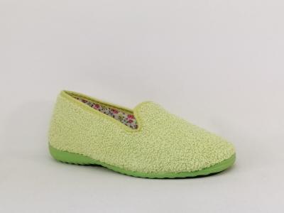 Chausson ballerine femme été pied sensible souple vert en éponge OUF clores