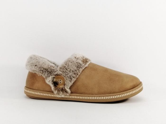 Chausson SKECHERS femme confortable semelle à mémoire de forme destockage Cozy campfire à pas cher