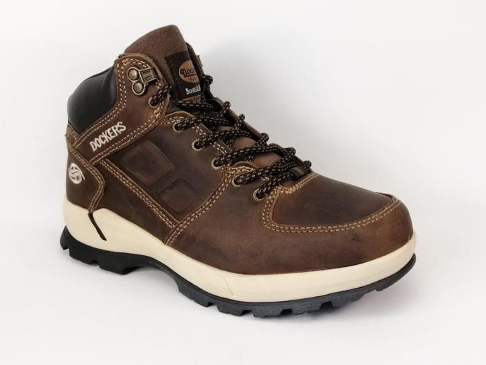 Chaussure de travail homme DOCKERS 390R003 cuir marron résistante