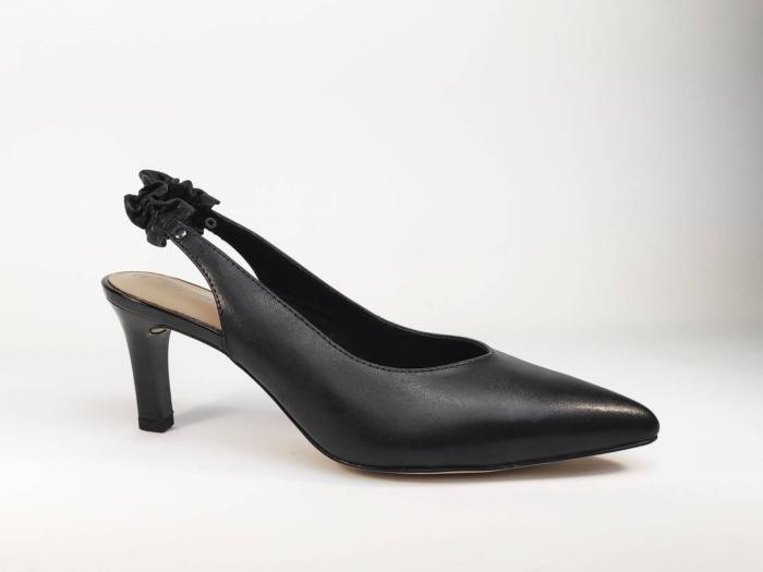 Escarpin en cuir noir pour femme destockage TAMARIS 29602