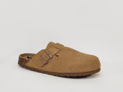 Sabot femme cuir daim camel confortable destockage XTi 142871 tendance à pas cher