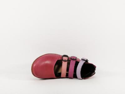 Babies KICKERS Vegbecky en destockage à pas cher cuir rose fille