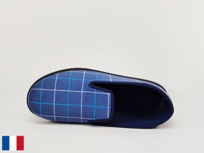 Charentaise été homme pantoufle légère coton toile pieds sensibles made in France BOSSI ulrick
