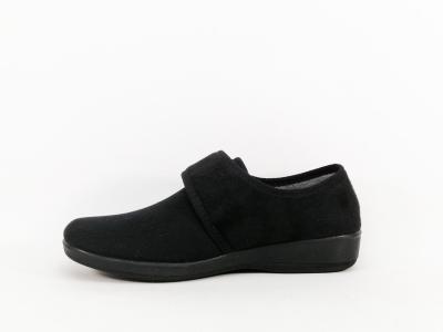 Chausson scratch femme confort souple noir CHIC & RELAX ponfuto à pas cher pieds sensibles