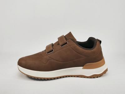 Basket marron homme à scratch tendance ROUTE66 plaisant à pas cher confortable