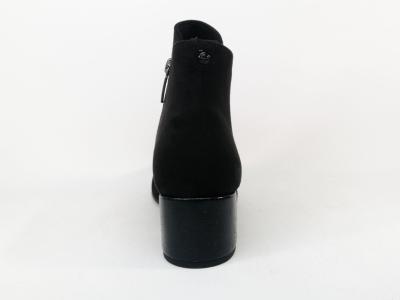 Bottines noires femme à talon chic et confortable TAMARIS 25354 suedine à pas cher