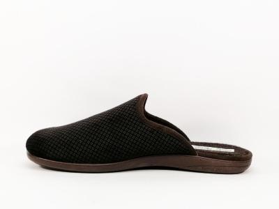 Chausson mule homme confortable velours marron CHIC & RELAX bellon Fabrication Espagne