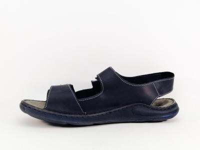 Sandale homme grande pointure confortable cuir marine destockage JOSEF SEIBEL maverick 07