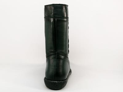 Botte femme cuir souple vert foncé à lacets BRAN’S 516 Fabrication Espagne 