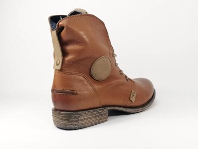 Bottine femme en cuir souple  camel ORLAND 6033 fabriquée au Portugal