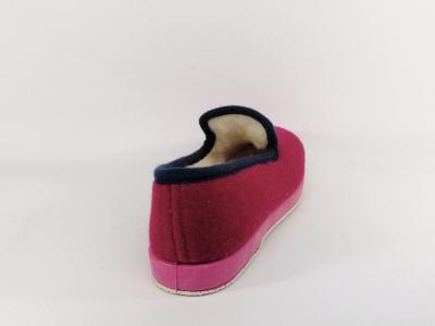 Chausson charentaise fourré pure laine rose fuchsia SOCA 2520 femme