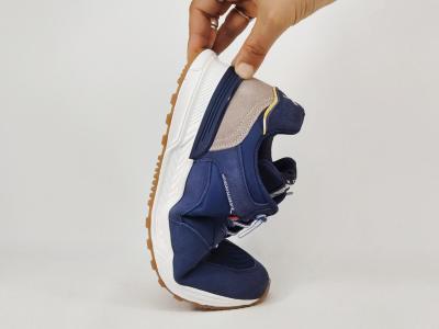 Chaussures homme sans lacets toile marine confortable en destockage XTi 144147 à pas cher tendance