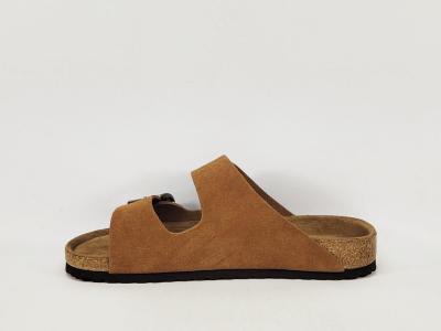 Claquette homme cuir cognac confortable tendance à pas cher TERRE DE MARINS bartino
