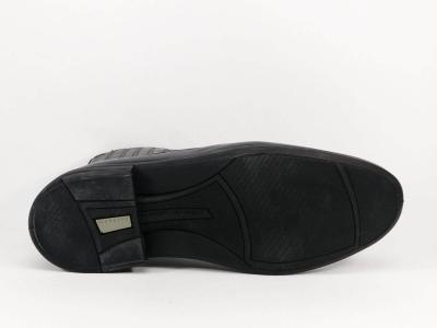 Boots homme chic entièrement cuir noir destockage SLEDGERS dallas grand confort