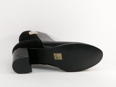 Bottine grande taille femme à talon chic noir CINK ME DM853-1 à pas cher