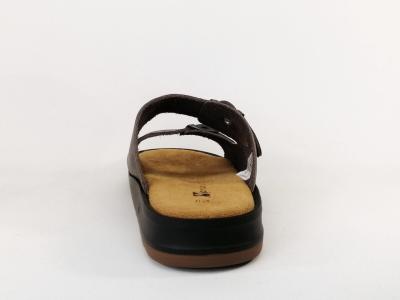 Mule homme cuir grand confort MORAN'S plus t moro marron à pas cher