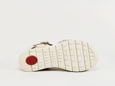 Sandale femme pieds larges TAMARIS COMFORT 88736 cuir beige chic confortable à scratch