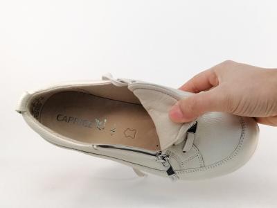 Chaussures femme pieds larges et sensibles CAPRICE 23727 largeur K cuir beige