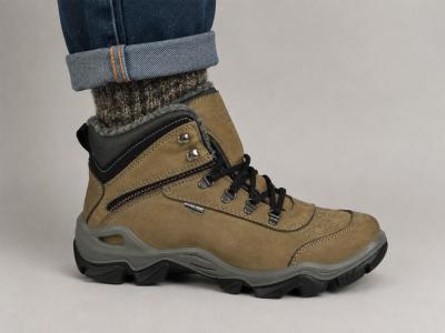 Chaussure montante randonnée femme cuir waterproof kaki destockage IMAC 458778 confort 